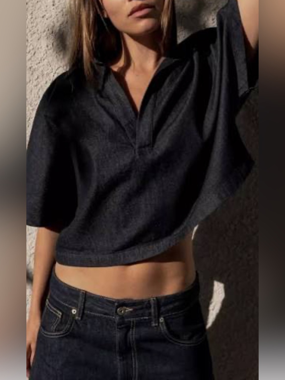 Zara denim top